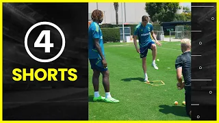 Dušan Vlahović & Moise Kean attempt 433's First Touch Challenge 👟🎾 #shorts