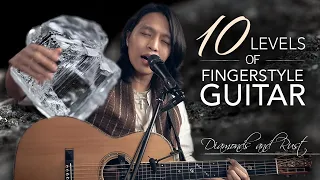 10 LEVELS of Fingerstyle Guitar (Diamonds and Rust - Joan Baez)