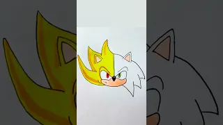 Sonic Vs Super Sonic #shorts #viral #short #sonic #supersonic #cartoon #art