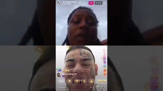 6ix9ine And Fbg Duck beef on instagram live