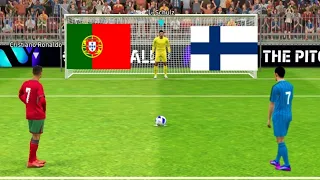Portugal vs Finland Match | Penalty Shootout Match | Efootball Gameplay 2024 | Ronaldo Vs Finland |