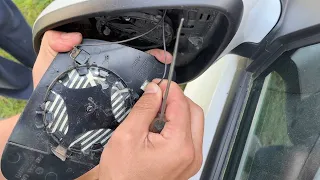 Opel Astra J | Replacing the mirror element on the outside rear-view mirror on Opel Astra J