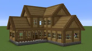 Minecraft - How to build a large wooden house 2