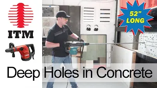 EXTRA LONG HAMMER DRILLS FOR DEEP HOLES IN CONCRETE