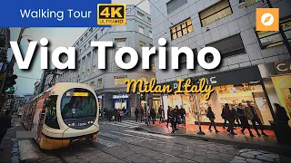 VIA TORINO Milan Italy | Video Walks 4K