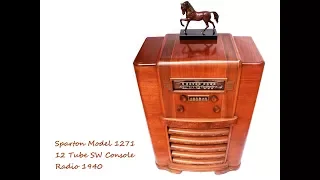 1940 Sparton Model 1271 12-tube Short-Wave Console Radio