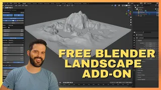 Landscape Free Blender Built-in Add-on - Blender Tutorial