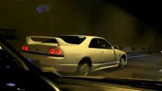 my skyline r33 gts t type m, cruisin in a tunnel