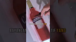 Gambar 3D Botol Campari #art #viral  #shortvideos