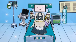 [🌟paper diy🌟] Paper Hospital - TV Lady Gave Birth To 3 Lovely Children - 종이병원 - ASMR DIY Paper