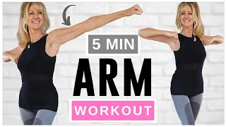 5 Minute Toned Arm WORKOUT For Women Over 50 - No Equipment