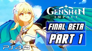 Genshin Impact - Final Closed Beta Gameplay Walkthrough PART 1 - No Commentary (PS4 PRO)