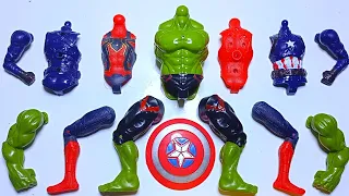 Assemble Marvel Toys Action Figures ~ HULK VS SPIDERMAN VS CAPTAIN AMERICA ~ Avengers Assemble Toys