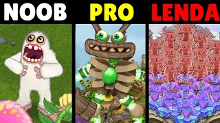 NOOB VS PRO VS LENDA no MY SINGING MONSTERS!