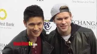 Chord Overstreet and Harry Shum Jr. at 2013 LA Lakers Casino Night ARRIVALS