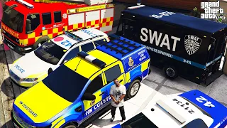 GTA 5 - Stealing Los Santos Emergency Vehicles with Franklin! (Real Life Emergency Vehicles)