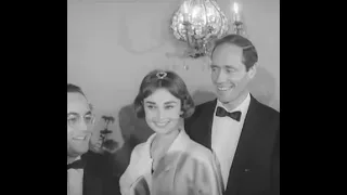 1956 Audrey Hepburn and Mel Ferrer at London premiere of "War and Peace"