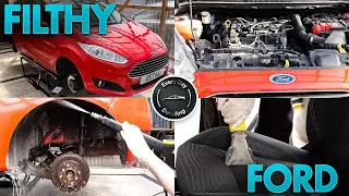 Deep cleaning a filthy/dirty/ Ford Fiesta/ Disaster detail/Barn find ASMR Car