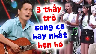 Thầy giáo mang đàn lên SONG CA cùng 2 cô học trò khiến cả trường quay XAO XUYẾN | Hẹn hò hát hay