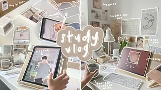 study vlog 🖇 college week in uk, revising for final exams, new desk setup, manhwa ft. pdfelement