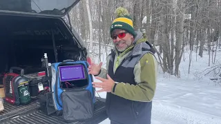 The NEW Explorer Series system by Lowrance to hold your Active Target sonar for ICE FISHING 🧊🐟🎣