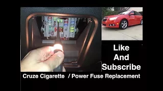 Chevy Cruze Cigarette / Power Outlet Fuse Location and Replacement