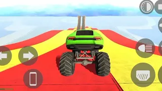 Indian bike driving 3d simulator lemborgini monster truck driving | megha ramp |