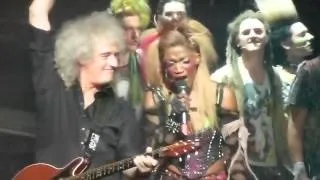 the show must go on brian may roger taylor and the cast of wwry 10th aniversary