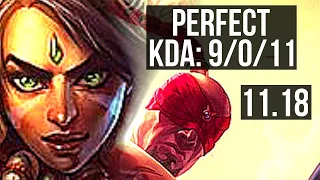 NIDALEE vs LEE SIN (JUNGLE) | 9/0/11, Rank 4 Nida, Legendary, Rank 25 | EUW Challenger | v11.18