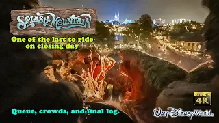 One of the Last to Ever Ride on Splash Mountain 4K POV with Queue Walt Disney World 2023 01 22