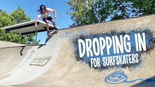 How to DROP IN on your SURF SKATE!! (Bowl Tutorial Pt 1.)