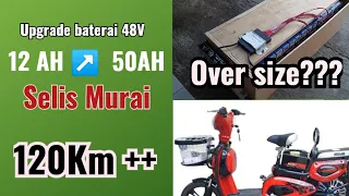 Upgrade  baterai Selis Murai 48V 50A Lifepo4, jarak tembus 100Km +++?