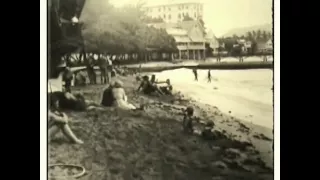 Vintage Hawaiian Film - Circa 1913 - Waikiki Honolulu  surfing scenery  waterfalls old antique cars