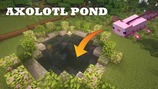 Minecraft: How to Build an Axolotl Pond | Axolotl Pet House Tutorial