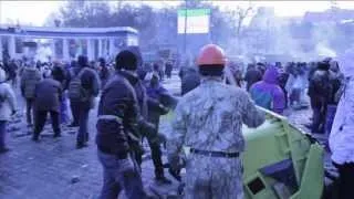 EuroMaidan / Евромайдан - Hrushevskogo Street / 20.01.2014