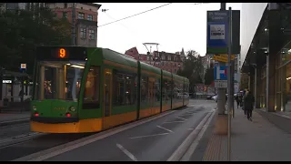 Poland, Poznań, tram 9 ride from Tragutta to Pl. Wiosny Ludów