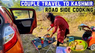 Vlog 201 | Kashmir road trip me karni padi road side cooking 🧑‍🍳 Couple Camping road trip