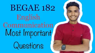 BEGAE 182 | ENGLISH COMMUNICATION | IGNOU QUESTION PAPER