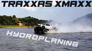 Big RC Car Water Crossing :: Traxxas X Maxx 8S :: Paddle Tires