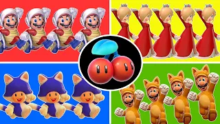 Double Cherry Power-ups for All characters in Super Mario 3D world