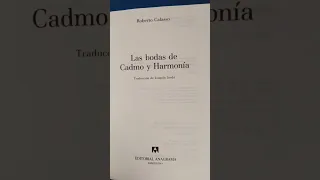 Las bodas de Cadmo y Armonía Roberto Calasso Anagrama #shorts #booktube #literatura #novela #libros