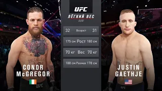 КОНОР МАКГРЕГОР VS ДЖАСТИН ГЭЙТЖИ UFC 4 CPU VS CPU