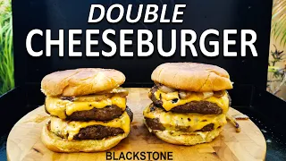 Double Cheeseburger on the Blackstone 22" Griddle | COOKING WITH BIG CAT 305