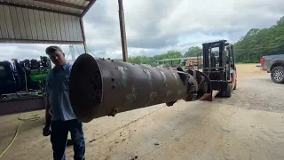 Pulling the Guts out of a John Deere Combine