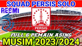 squad persis solo 2023/2024 - BRI liga 1 - liga 1 Indonesia