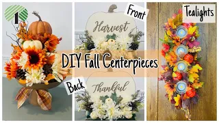 3 Fall Centerpieces | Dollar Tree DIYs | Easy & Affordable | Thanksgiving Centerpieces