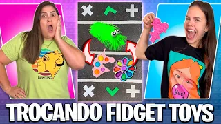 TROCAS DE FIDGET TOYS * ELA TROUXE MUITOS RAROS