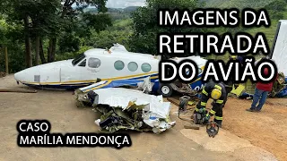 Avião de Marília Mendonça sendo removido. Mão pedindo Socorro - link na DESCRIÇÃO