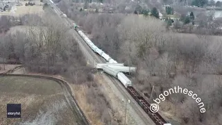 Train Carrying Hazardous Material Derails in Michigan