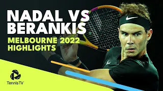 Rafa Nadal Makes 2022 ATP Singles Debut vs Berankis in Melbourne! | Match Highlights